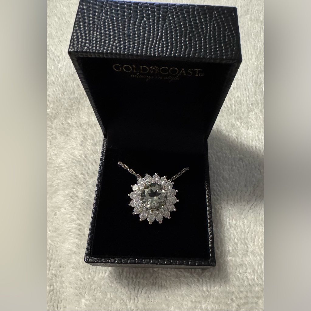 #Gc34 - Gold Coast Cubic Zirconia & Platinum-Clad Cathedral Necklace